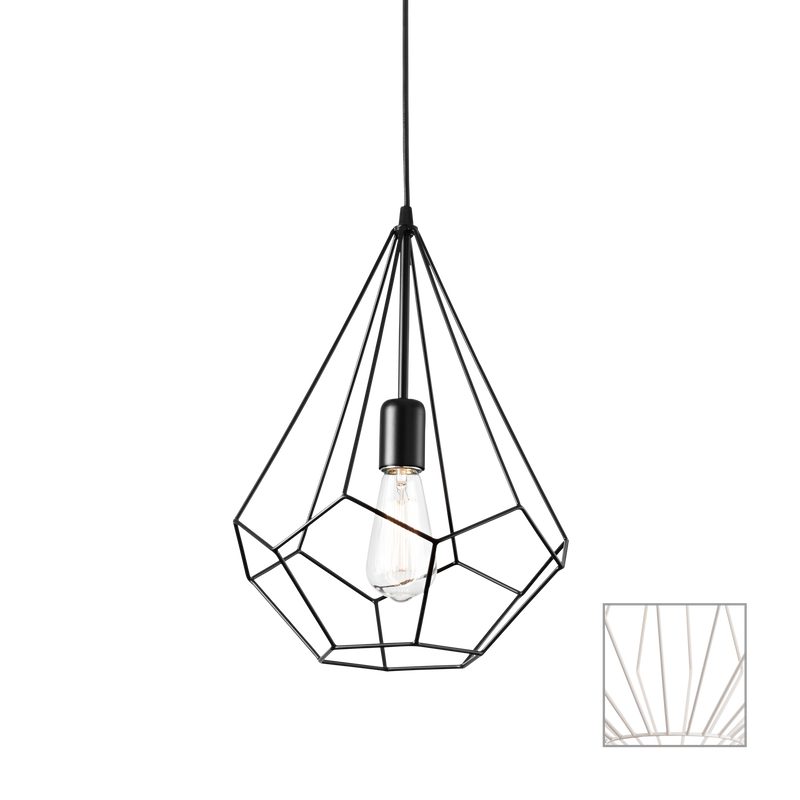 Lustra AMPOLLA Ideal Lux, E27 max 1 x 60W, D 300 x H min 670 / max 1200 mm, Alb
