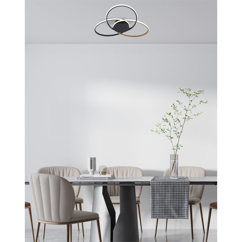 Plafoniera Bold 20169-GD LED 60W 600LM 3000K-4000K-6000K W8 L63 H58,5 corp aluminiu negru si auriu