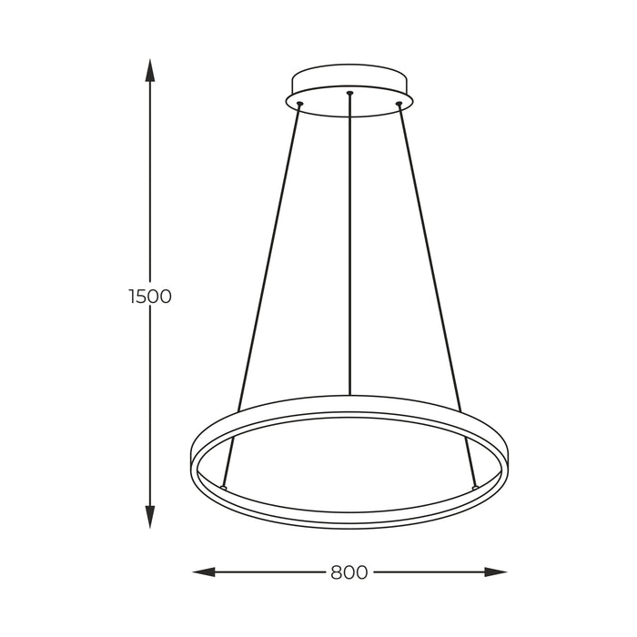 Lampa LED Breno 2023201-GD80 LED 36W, 2100LM 3000K-4000K-6000K aur, corp din aluminiu