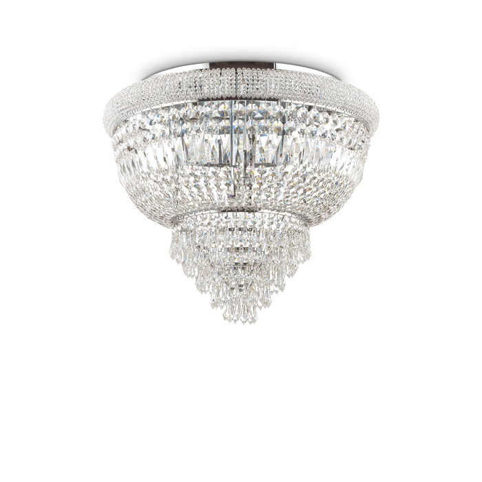 Plafoniera/Aplica DUBAI Ideal Lux, E14 max 6 x 28W, Crom, 52 cm