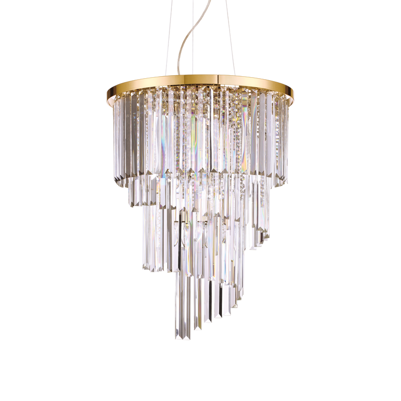 Lustra CARLTON Ideal Lux, E14 max 12 x 40W, Auriu