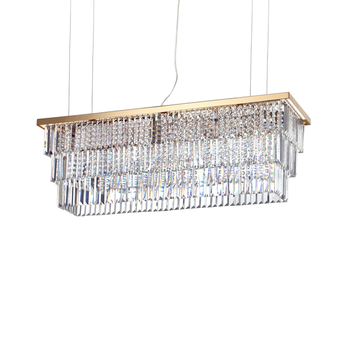 Lustra MARTINEZ Ideal Lux, E14 max 8 x 40W, Auriu