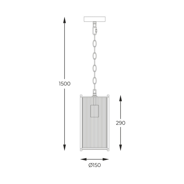 Lustra suspendată Marmo 2200131P-1 1 x E27 MAX 40W metal, corp cromat abajur din sticlă