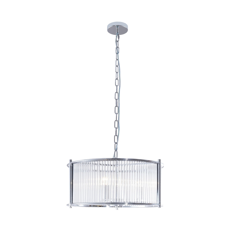 Lustra suspendată Marmo 2200131P-L 3 x E27 MAX 40W metal, corp cromat abajur din sticlă