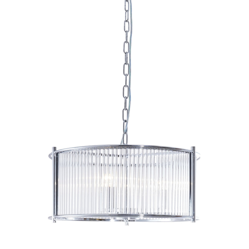 Lustra suspendată Marmo 2200131P-L 3 x E27 MAX 40W metal, corp cromat abajur din sticlă