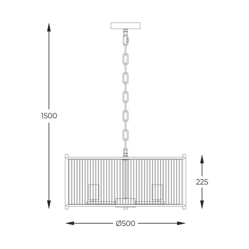Lustra suspendată Marmo 2200131P-L 3 x E27 MAX 40W metal, corp cromat abajur din sticlă