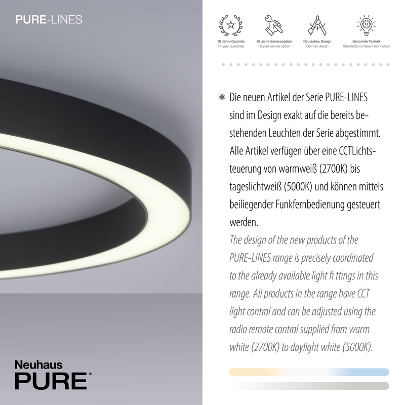 Lustra Paul Neuhaus PURE-LINES LED Antracit