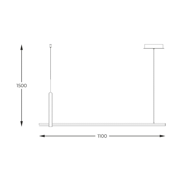 Lustra suspendată LED Claud 22806M-WOOD LED 20W, 1000LM 3000K-4000K-6000K metal și lemn corp negru