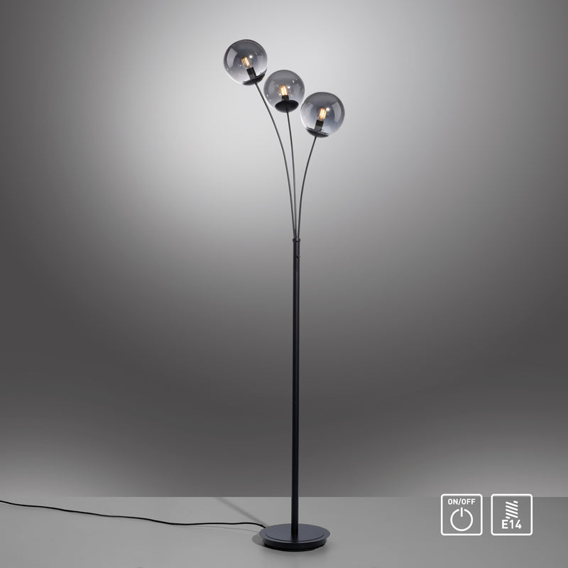 Lampadar Paul Neuhaus BIG WIDOW 3xE14 Negru