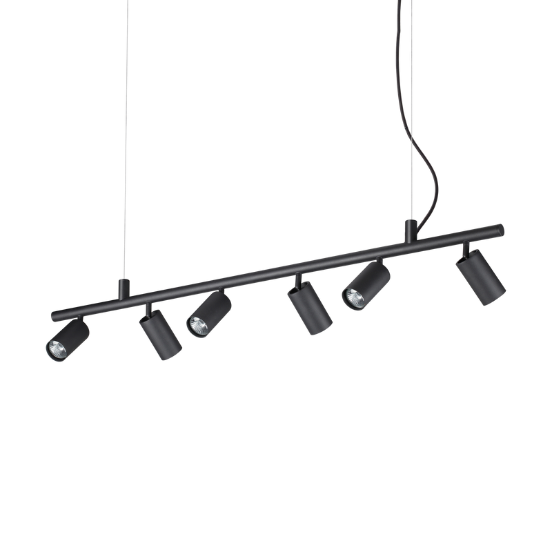 Lustra DYNAMITE Ideal Lux, GU10 max 6 x 28W, Negru