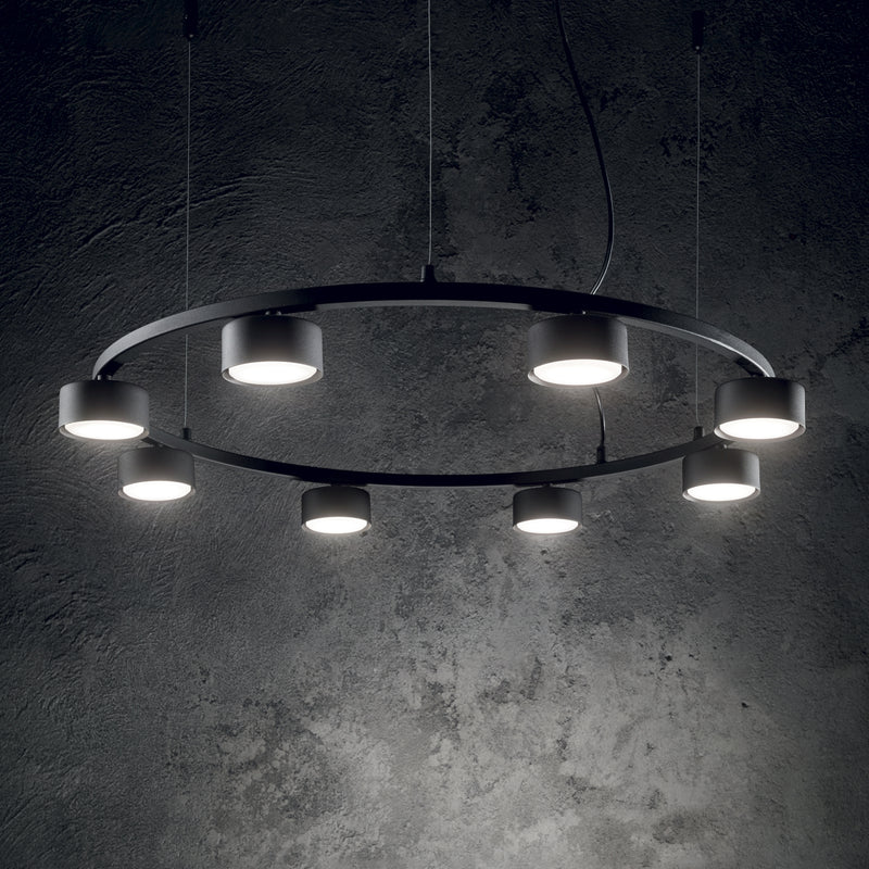 Lustra MINOR Ideal Lux, GX53 max 8 x 9W, Negru