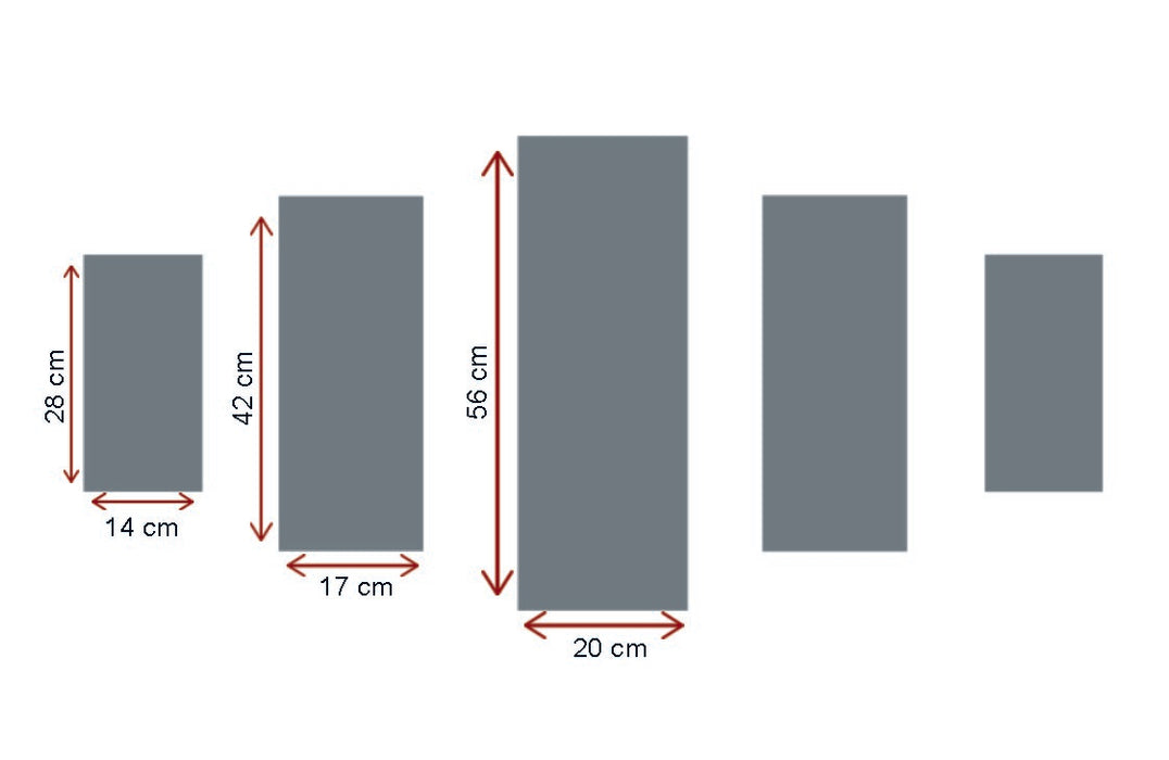 Set Tablouri Decorative Inramate MDF (5 Bucati) Asi Home Trees in Bloom MDF 20|17|14X56|42|28 cm