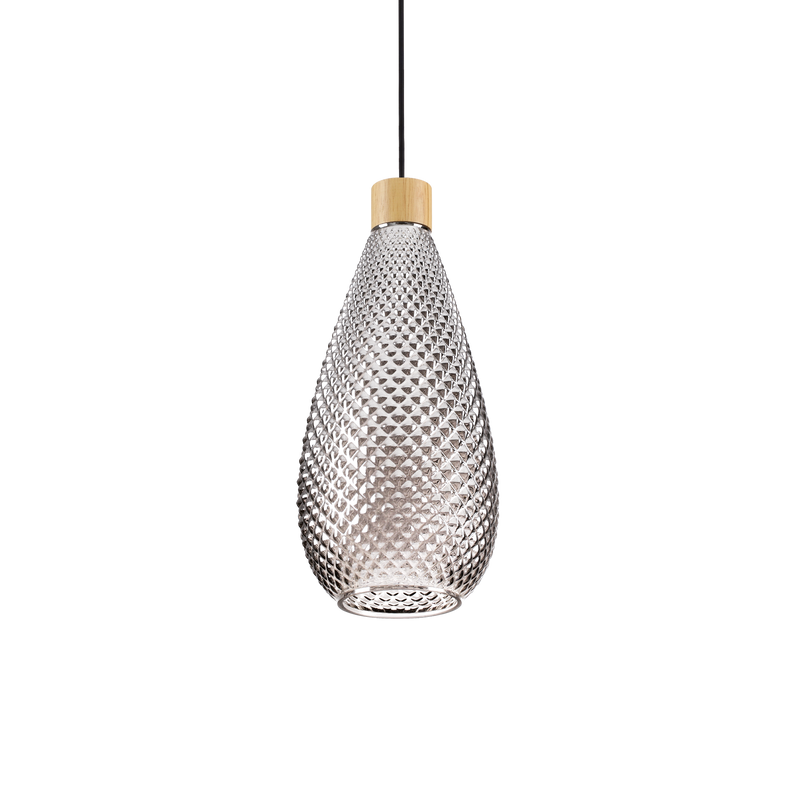 Lustra BERGEN Ideal Lux, E27 max 1 x 60W, Fumuriu, D 160 x H min 630 / max 2380 mm