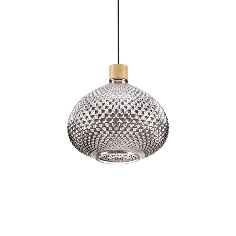 Lustra BERGEN Ideal Lux, E27 max 1 x 60W, Fumuriu, D 300 x H min 520 / max 2270 mm