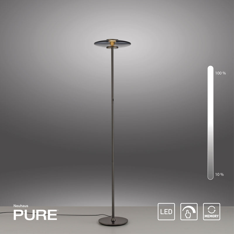 Lampadar Paul Neuhaus PURE VITRUM 2xLED Gri