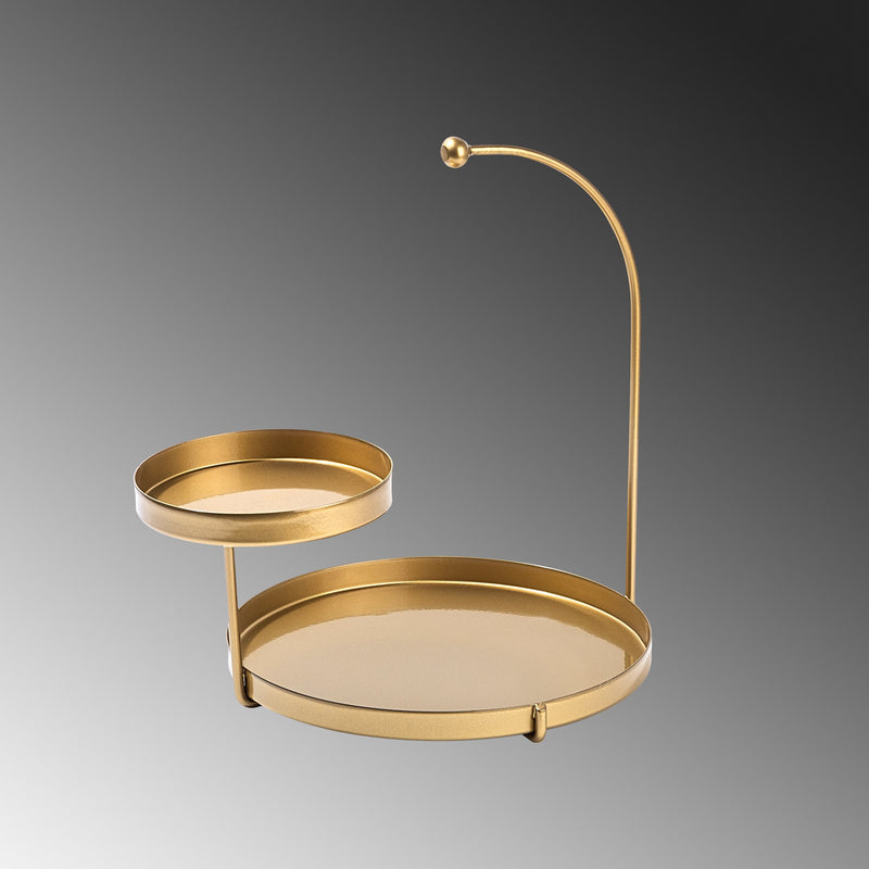 Suport pentru Bijuterii-Accesoriu Decorativ din Metal Asi Home Knıdos-B - Gold Metal 25X21X28 cm