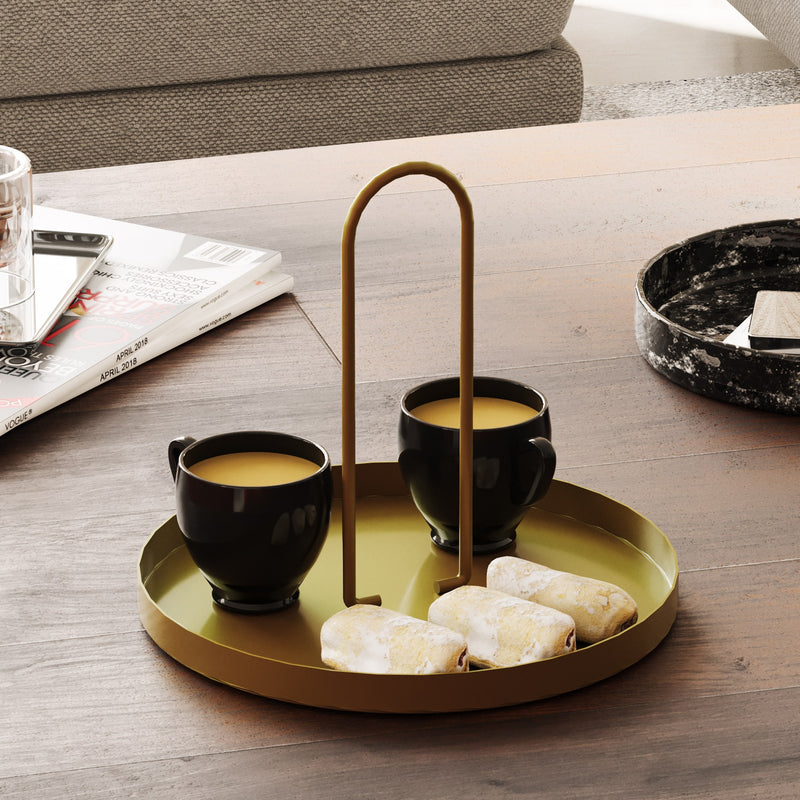 Suport pentru Bijuterii-Accesoriu Decorativ din Metal Asi Home Sımı-B - Gold Metal 20.5X20.5X18 cm