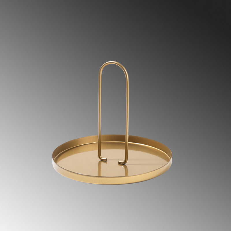 Suport pentru Bijuterii-Accesoriu Decorativ din Metal Asi Home Sımı-B - Gold Metal 20.5X20.5X18 cm