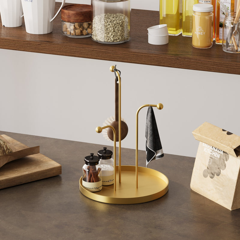 Suport pentru Bijuterii-Accesoriu Decorativ din Metal Asi Home Leros-B - Gold Metal 20.5X20.5X27 cm