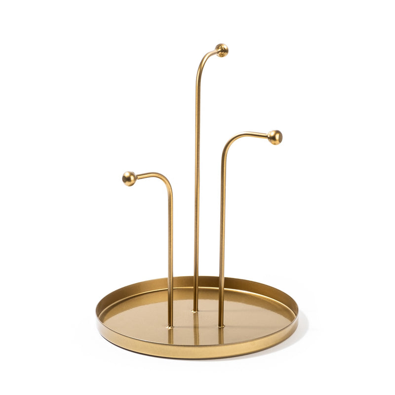 Suport pentru Bijuterii-Accesoriu Decorativ din Metal Asi Home Leros-B - Gold Metal 20.5X20.5X27 cm