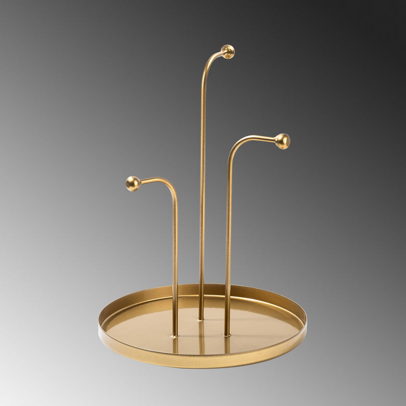 Suport pentru Bijuterii-Accesoriu Decorativ din Metal Asi Home Leros-B - Gold Metal 20.5X20.5X27 cm