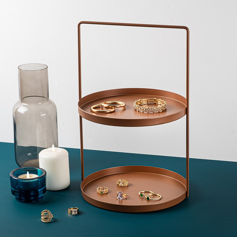 Stand pentru Bijuterii-Accesoriu Decorativ din Metal Asi Home Tılos-A - Copper Metal 21X21X33 cm