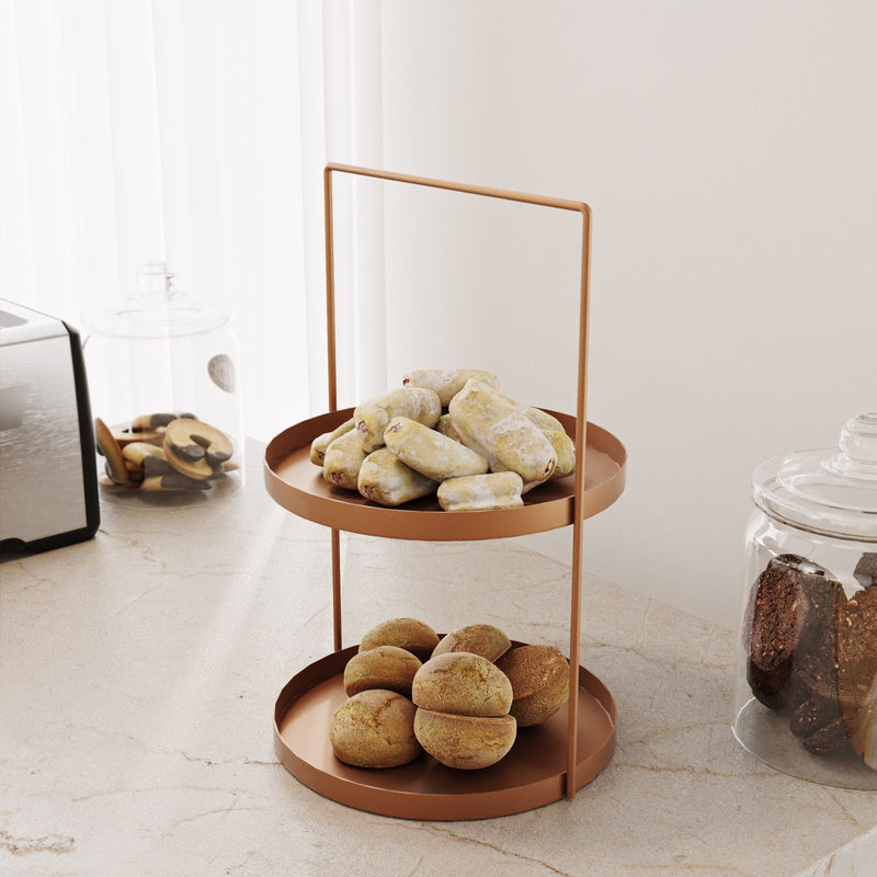 Stand pentru Bijuterii-Accesoriu Decorativ din Metal Asi Home Tılos-A - Copper Metal 21X21X33 cm