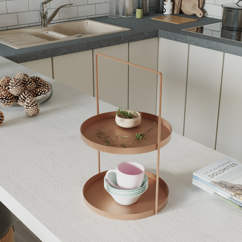 Stand pentru Bijuterii-Accesoriu Decorativ din Metal Asi Home Tılos-A - Copper Metal 21X21X33 cm