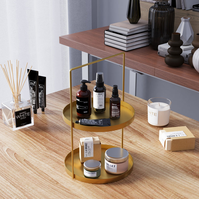 Stand pentru Bijuterii-Accesoriu Decorativ din Metal Asi Home Tılos-B - Gold Metal 21X21X33 cm