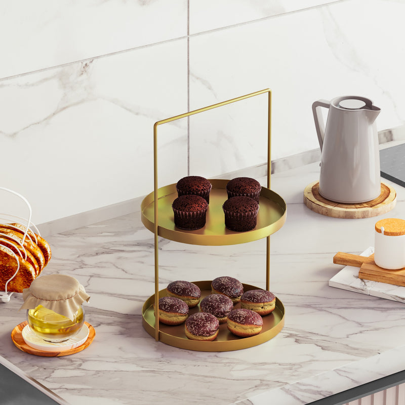 Stand pentru Bijuterii-Accesoriu Decorativ din Metal Asi Home Tılos-B - Gold Metal 21X21X33 cm