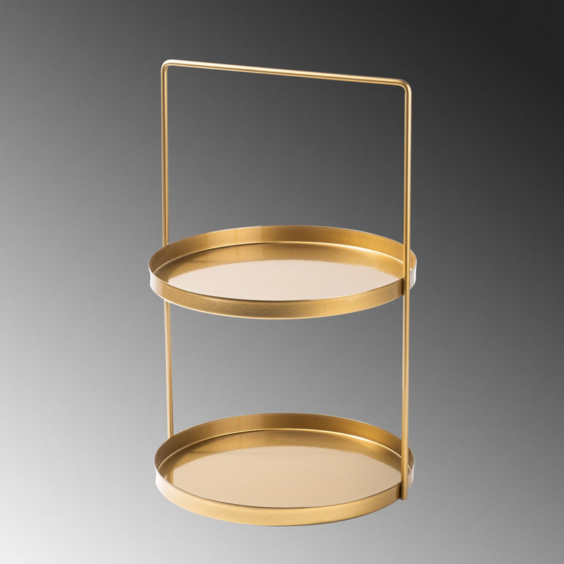 Stand pentru Bijuterii-Accesoriu Decorativ din Metal Asi Home Tılos-B - Gold Metal 21X21X33 cm