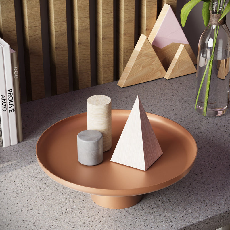 Set 3 Suporturi-Accesorii Decorative din Metal Asi Home Nısıros-A - Copper Metal 25.5|20.5 | 18.5X25.5|20.5 | 18.5X9| 9 | 8.5 cm