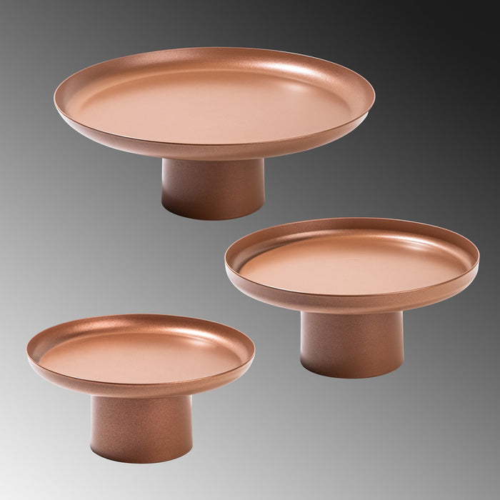 Set 3 Suporturi-Accesorii Decorative din Metal Asi Home Nısıros-A - Copper Metal 25.5|20.5 | 18.5X25.5|20.5 | 18.5X9| 9 | 8.5 cm