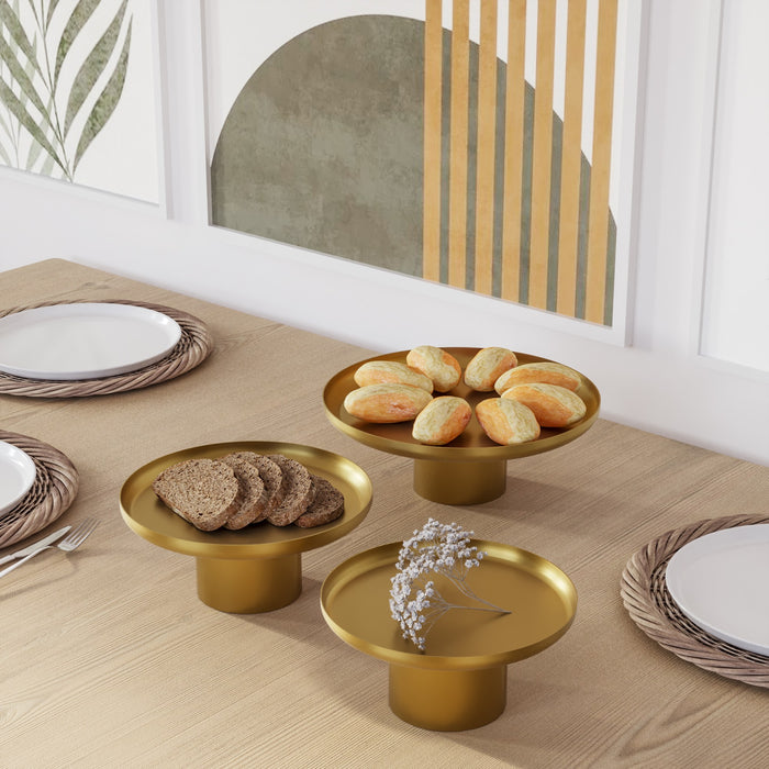 Set 3 Suporturi-Accesorii Decorative din Metal Asi Home Nısıros-B - Gold Metal 25.5|20.5 | 18.5X25.5|20.5 | 18.5X9| 9 | 8.5 cm