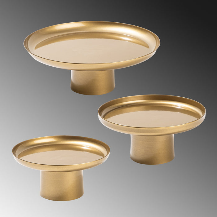 Set 3 Suporturi-Accesorii Decorative din Metal Asi Home Nısıros-B - Gold Metal 25.5|20.5 | 18.5X25.5|20.5 | 18.5X9| 9 | 8.5 cm