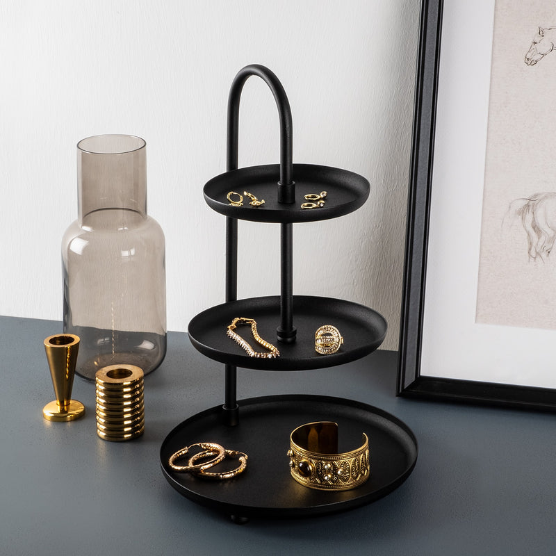 Stand pentru Bijuterii-Accesoriu Decorativ din Metal Asi Home Kalkı - Black Metal 20X20X32 cm