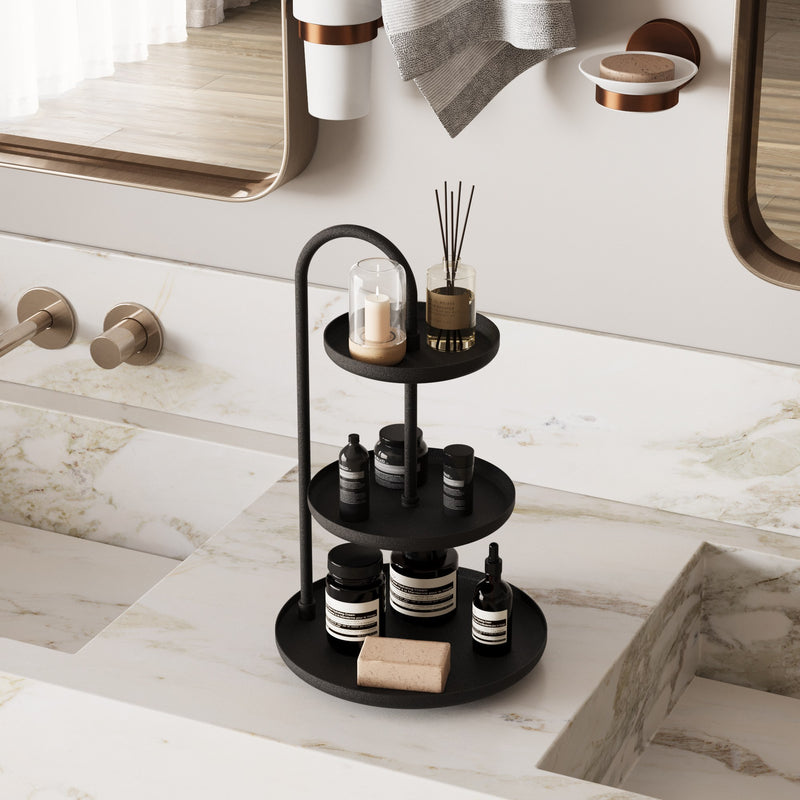 Stand pentru Bijuterii-Accesoriu Decorativ din Metal Asi Home Kalkı - Black Metal 20X20X32 cm