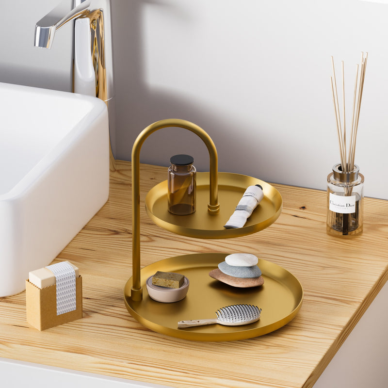 Stand pentru Bijuterii-Accesoriu Decorativ din Metal Asi Home Kormen-B - Gold Metal 20X20X21 cm