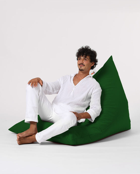 Perna Pouf, Puf Interior/ Exterior Asi Home Pyramid Big Bed Pouf - Green Poliester 90X145X35 cm