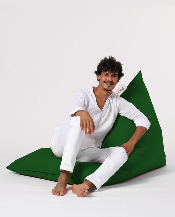 Perna Pouf, Puf Interior/ Exterior Asi Home Pyramid Big Bed Pouf - Green Poliester 90X145X35 cm