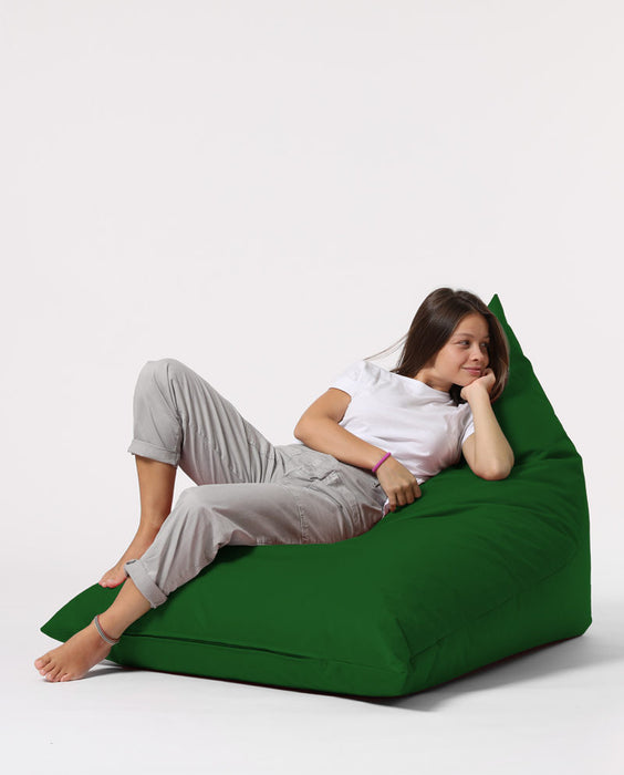 Perna Pouf, Puf Interior/ Exterior Asi Home Pyramid Big Bed Pouf - Green Poliester 90X145X35 cm