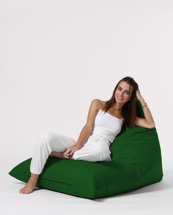 Perna Pouf, Puf Interior/ Exterior Asi Home Pyramid Big Bed Pouf - Green Poliester 90X145X35 cm