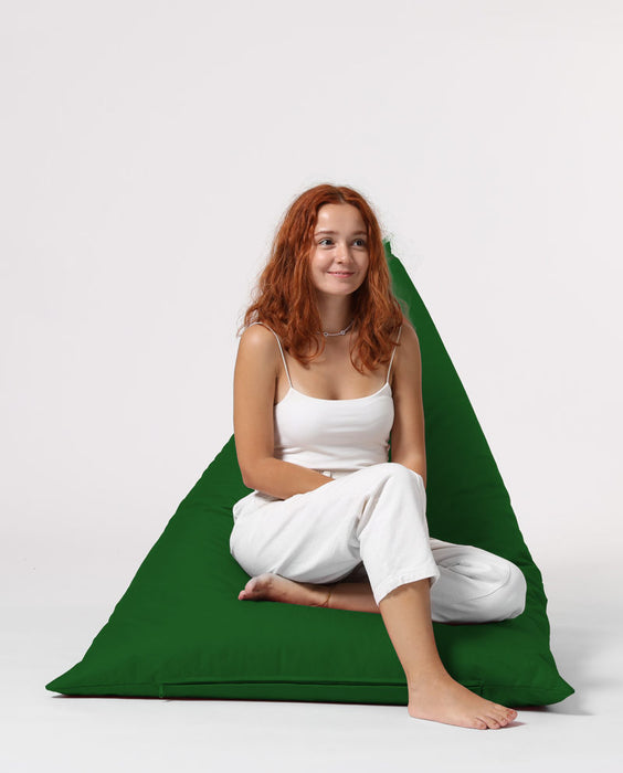 Perna Pouf, Puf Interior/ Exterior Asi Home Pyramid Big Bed Pouf - Green Poliester 90X145X35 cm