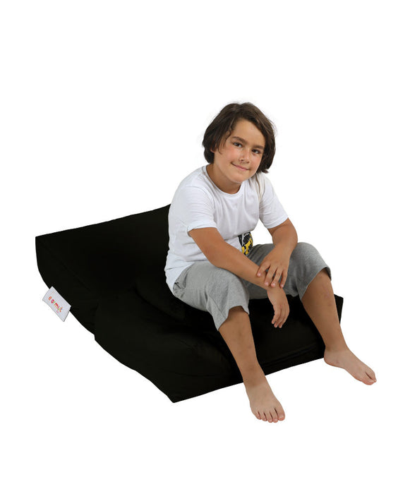 Fotoliu de Gradina Bean Bag Asi Home Puf cu un singur loc pentru copii - negru