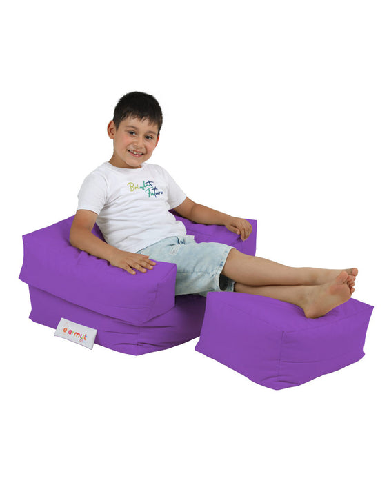 Fotoliu de Gradina Bean Bag Asi Home Puf cu un singur loc pentru copii - violet