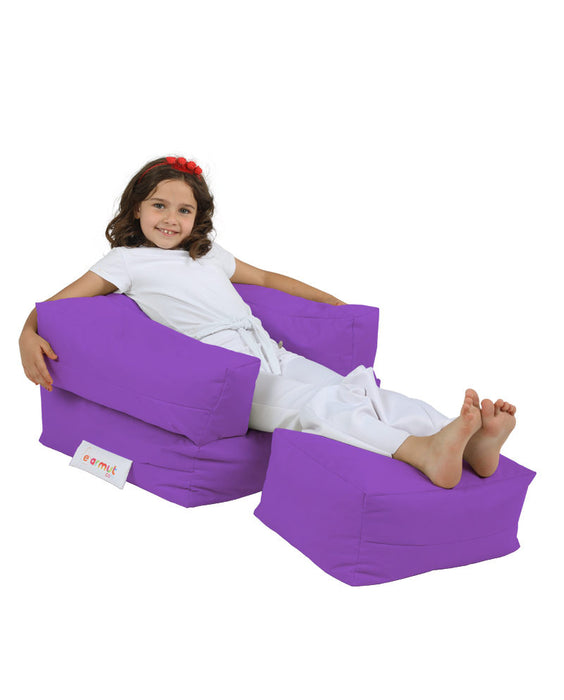 Fotoliu de Gradina Bean Bag Asi Home Puf cu un singur loc pentru copii - violet