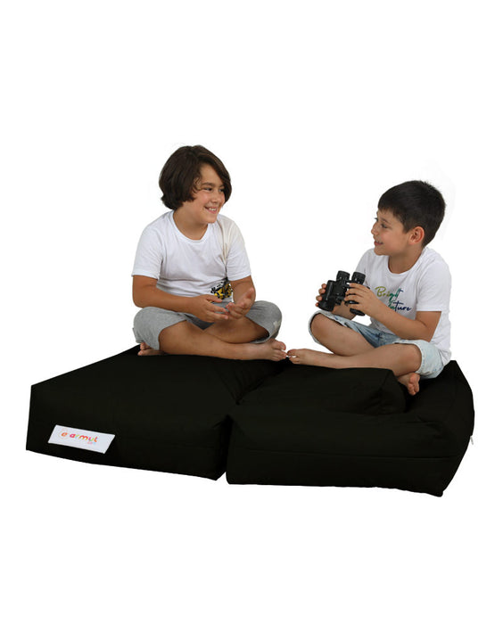 Fotoliu de Gradina Bean Bag Asi Home Puf cu scaun dublu pentru copii - negru