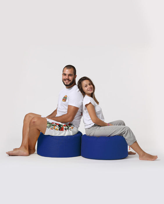 Puf de Gradina Asi Home Pouf rotund - Albastru