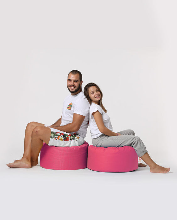 Puf de Gradina Asi Home Pouf rotund - roz