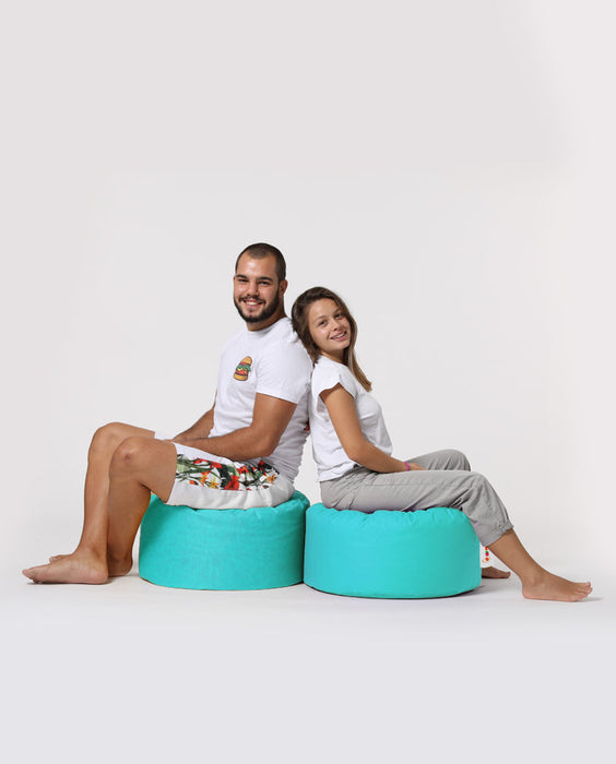 Puf de Gradina Asi Home Pouf rotund - Turcoaz